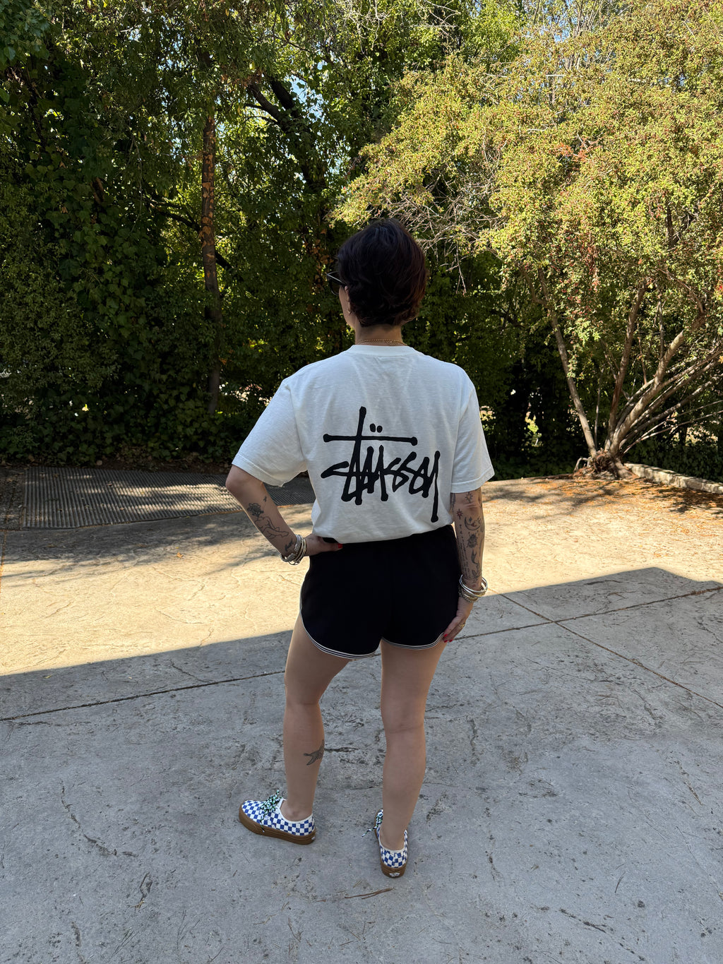 White Stussy Vintage Tee