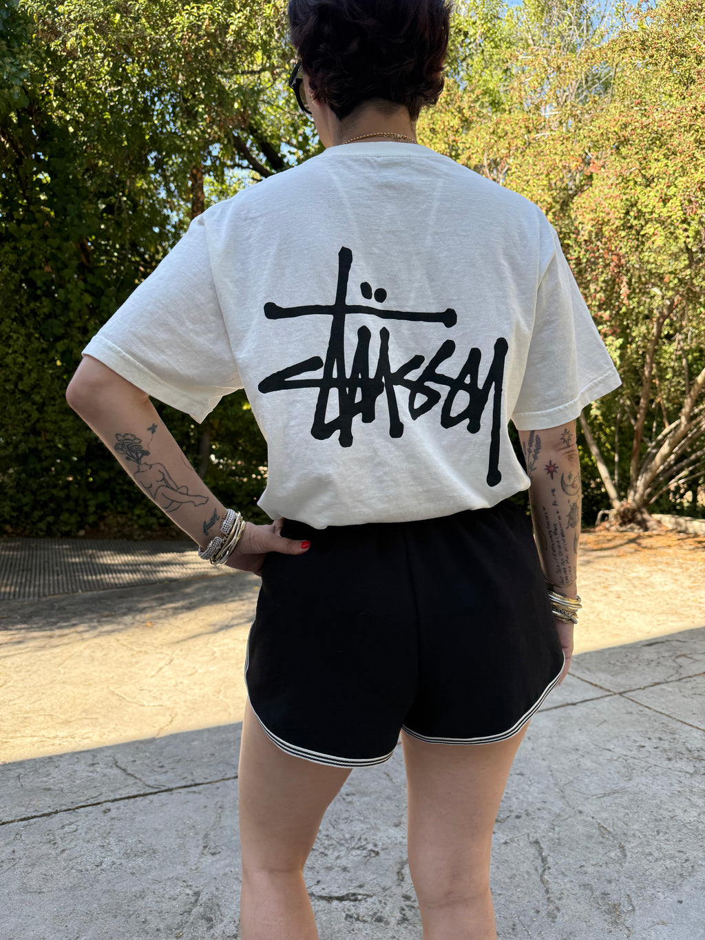 White Stussy Vintage Tee