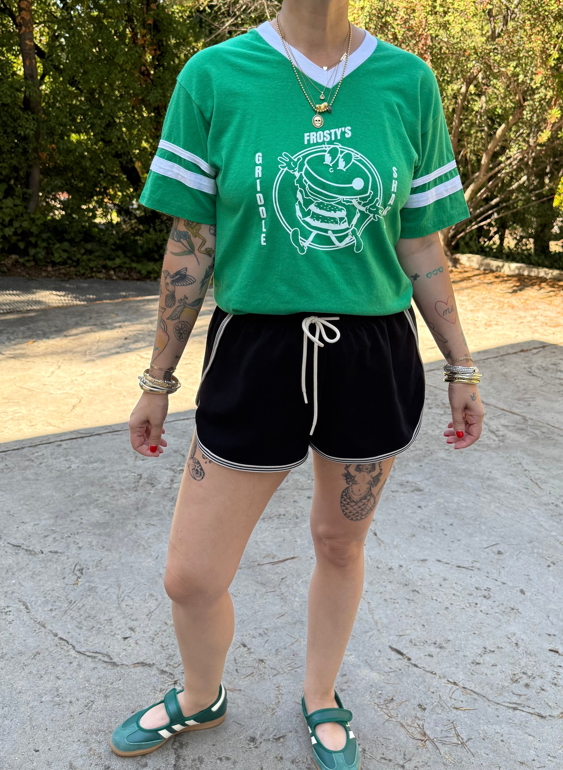 Green Vintage Ringer Tee Frosty's