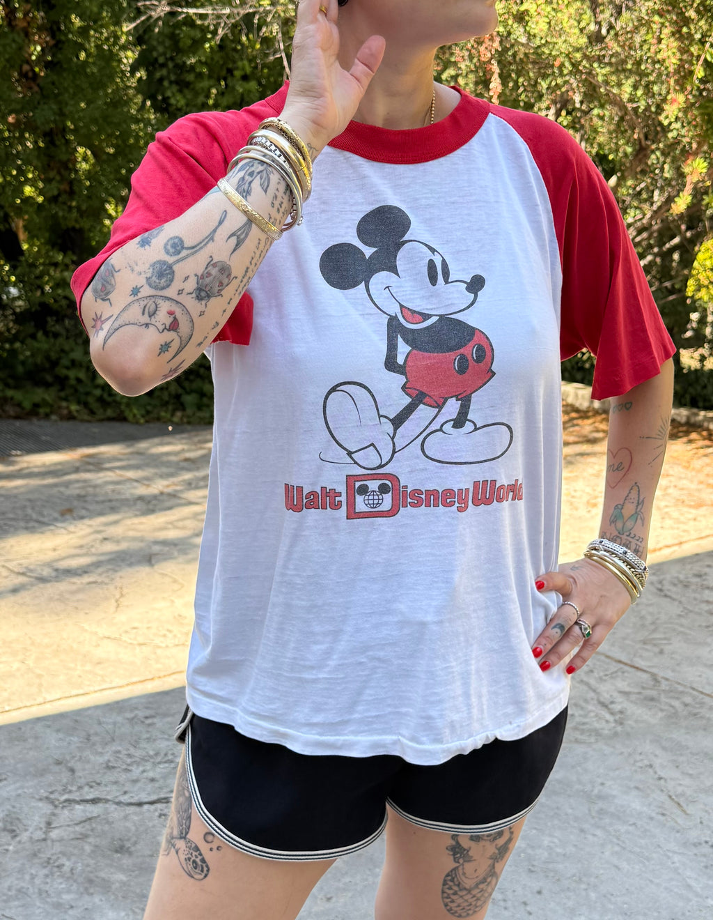Vintage 1970's Mickey Mouse Baseball Style Tee