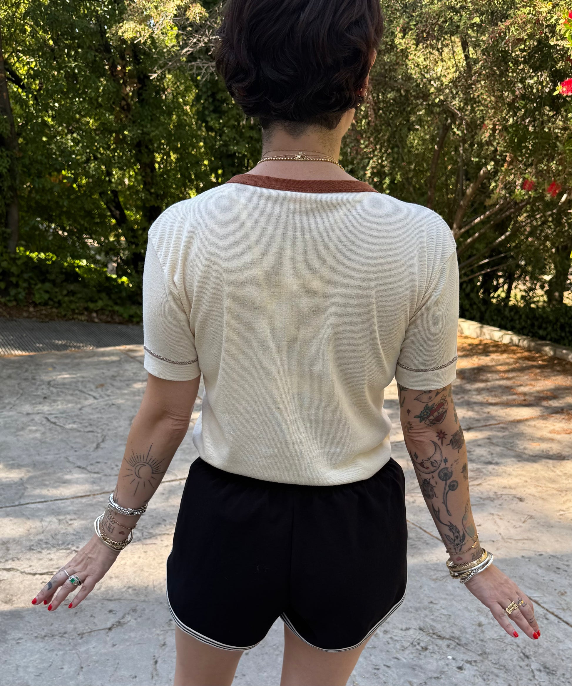 La Roux Louisiana 1970s Vintage Ringer Tee