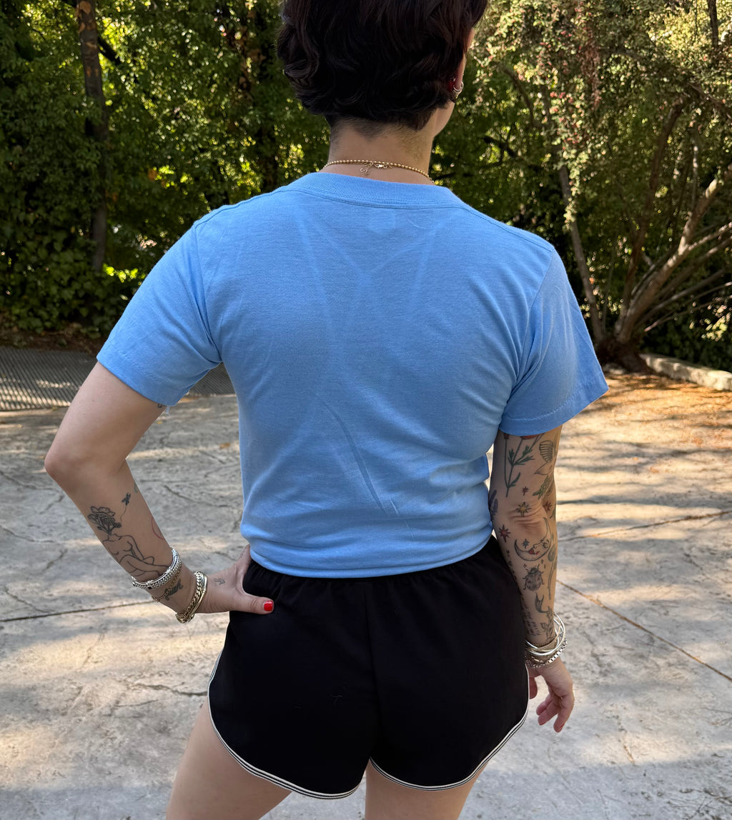 Hotel Saint Vincent NOLA Printed on Vintage Tee (blue)