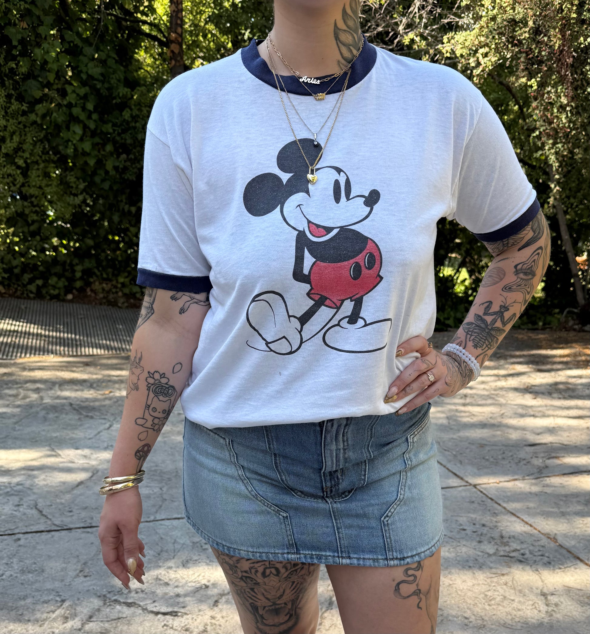 Vintage 1970's Mickey Mouse Ringer Tee