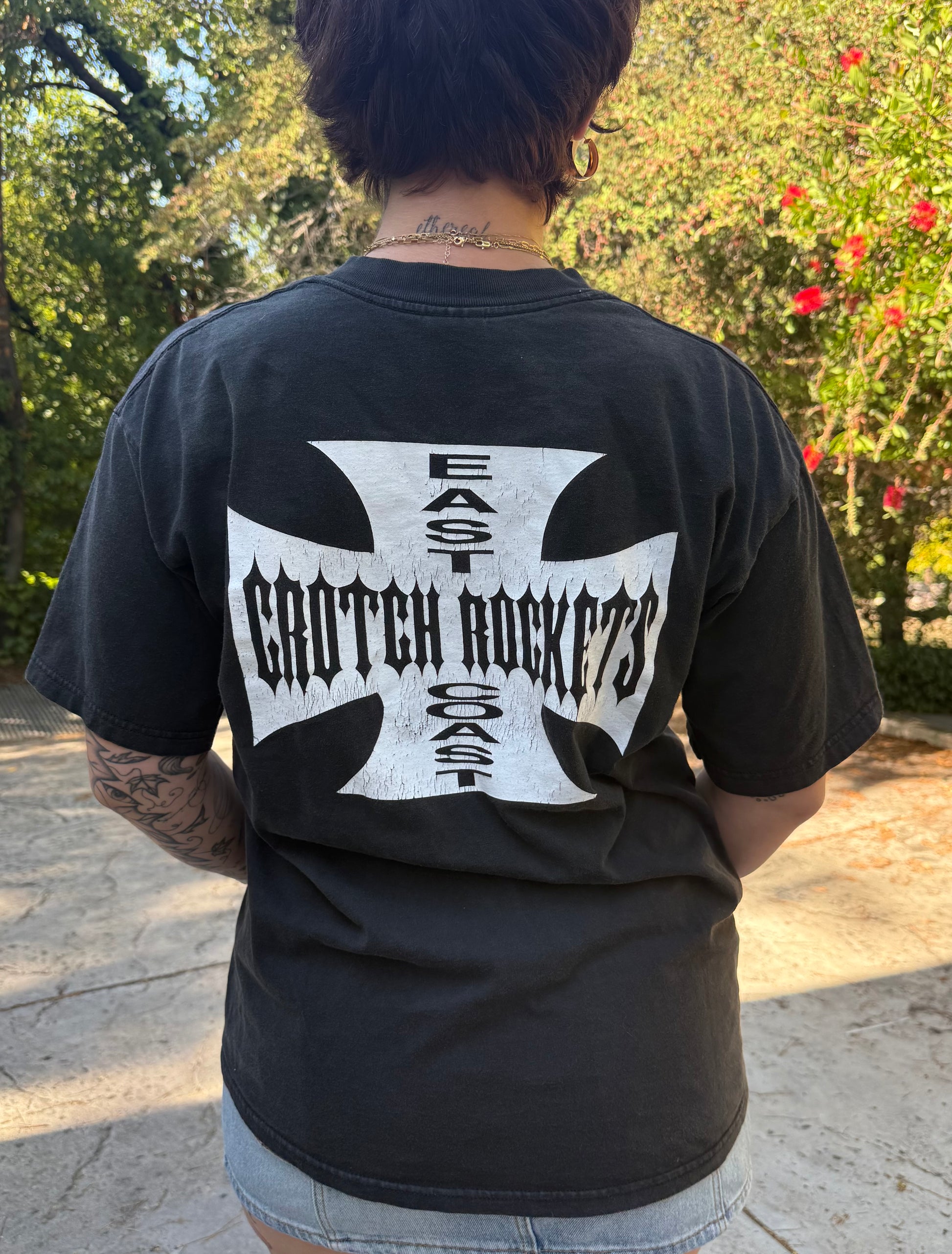 Vintage 2000s East Coast Crotch Rockets tee Black