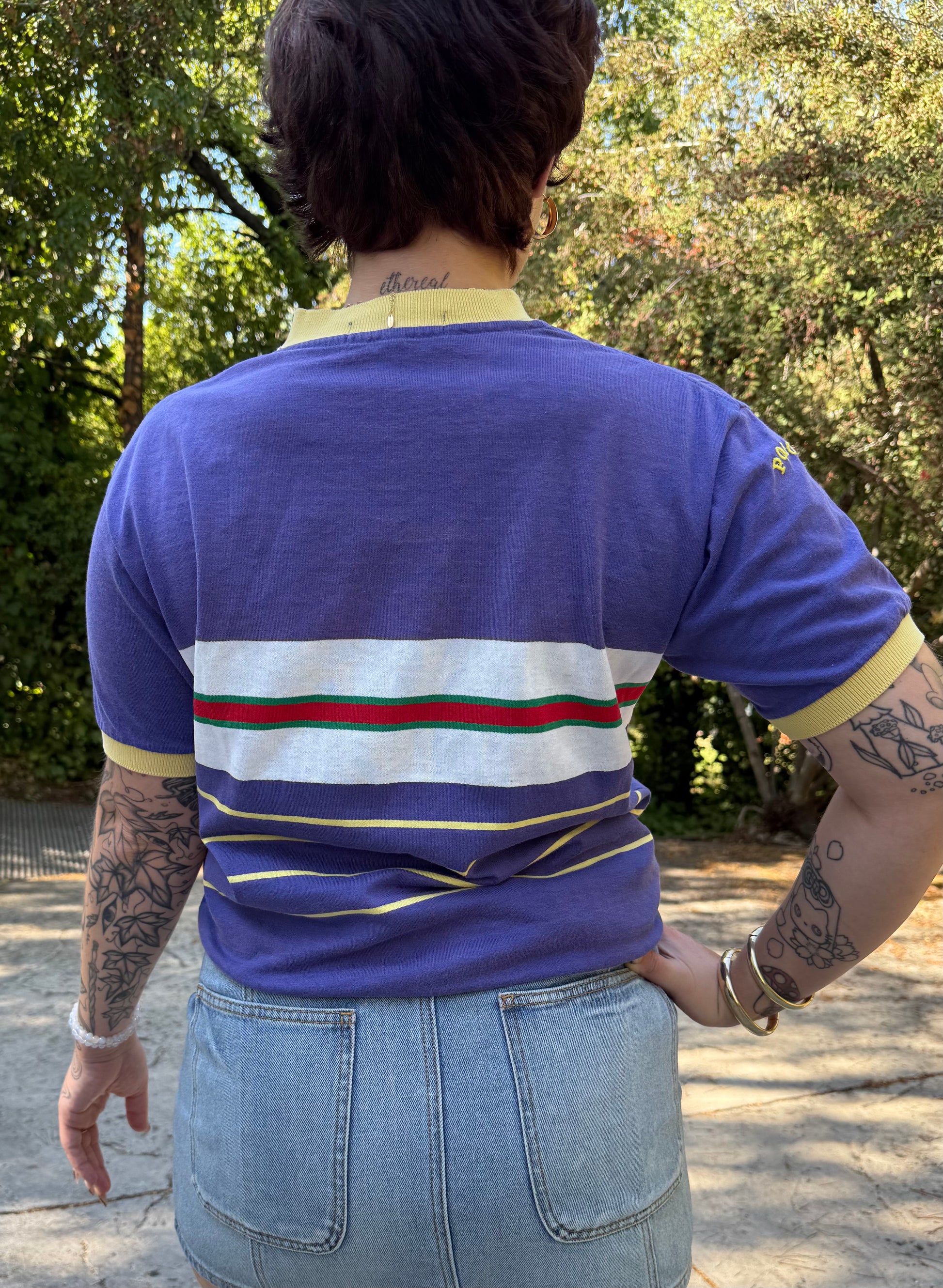 Vintage Rare 2000s Polo RL Cycling Style Zip Front Tee