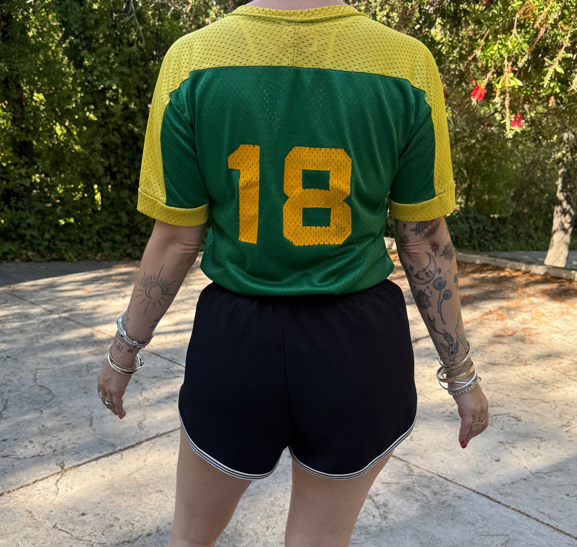Vintage 2000s Soccer Style Jersey Green and Yellow Hornets