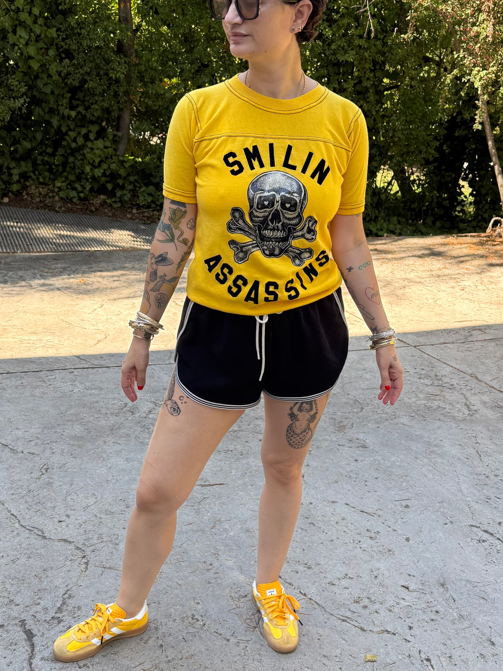 Vintage Smiling Assasins Skull Tee