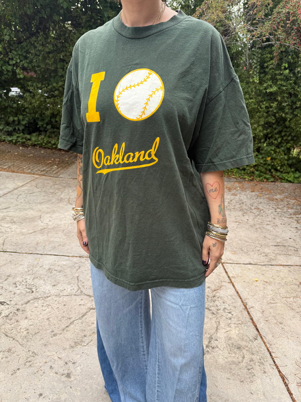 I Love Oakland A's Vintage Tee