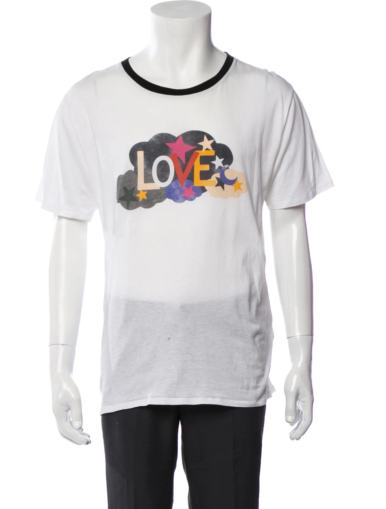 Saint Laurent Graphic Print Crew Neck T-Shirt