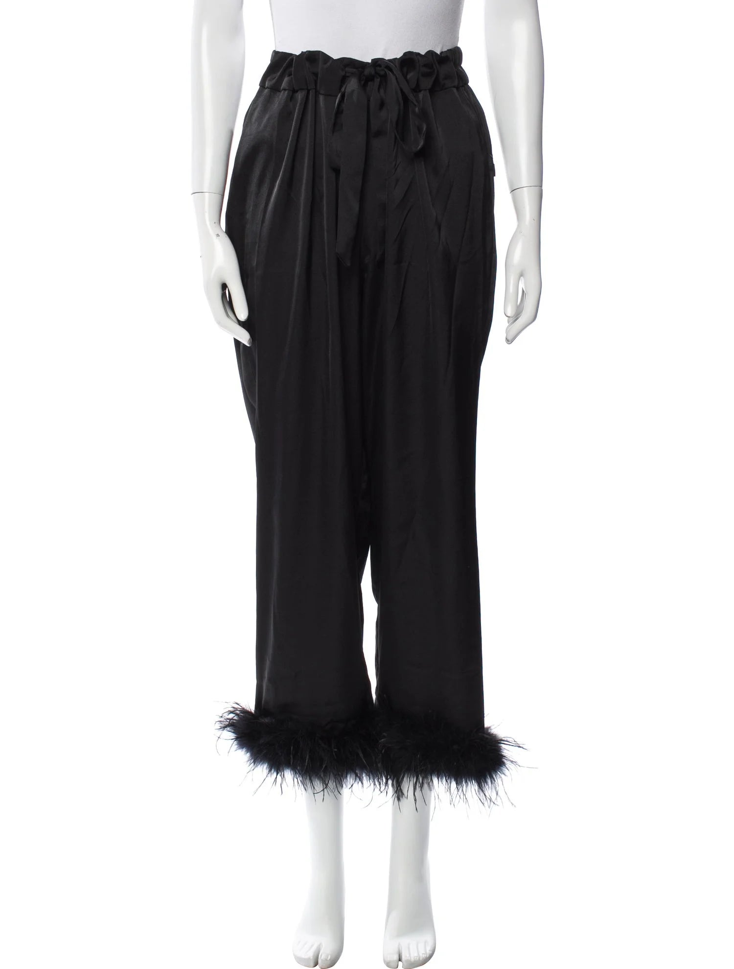 Nadine Merabi Straight Leg Feather Pants
