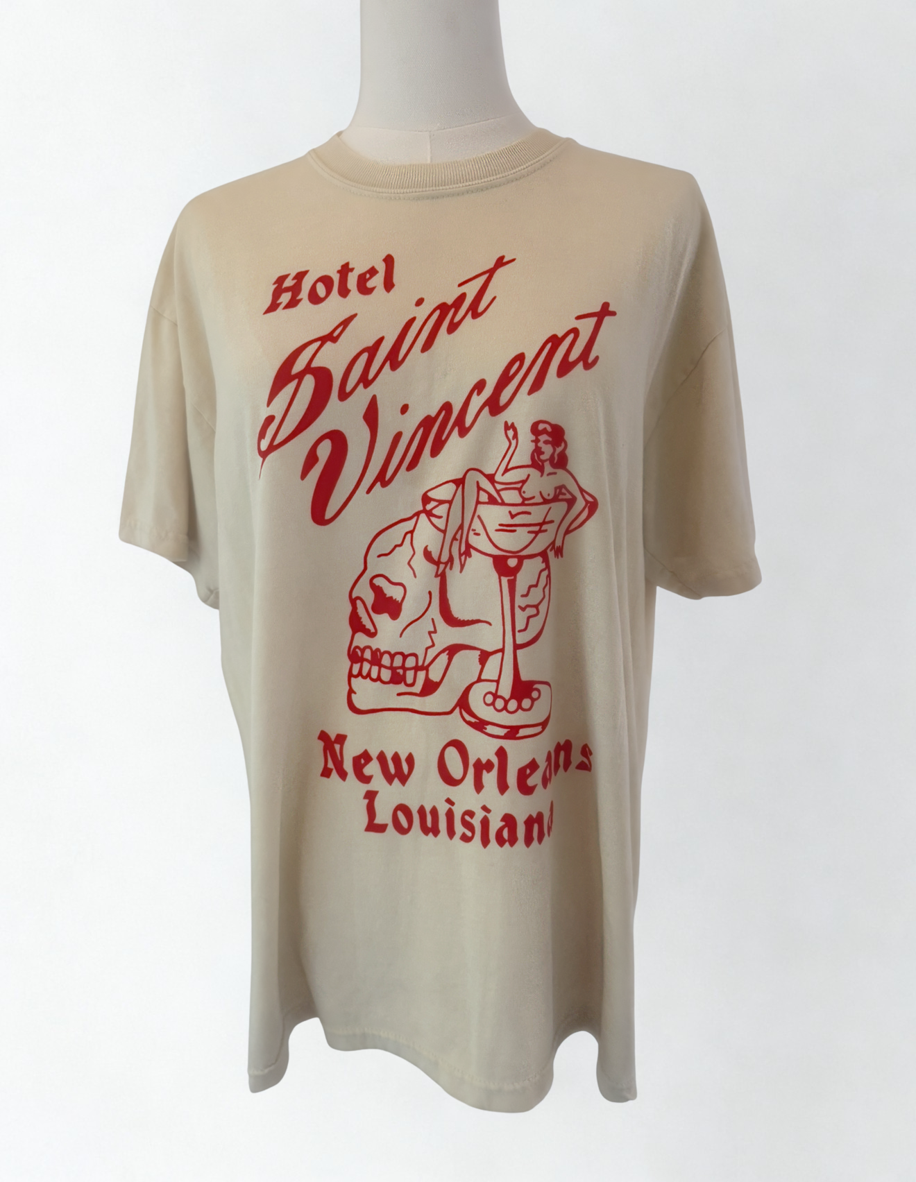 Hotel Saint Vincent NOLA Printed on Vintage Tee (cream)